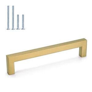 Gold Brass Drawer Pulls 3-3/4 inch Cabinet Handles - for Dresser Drawers